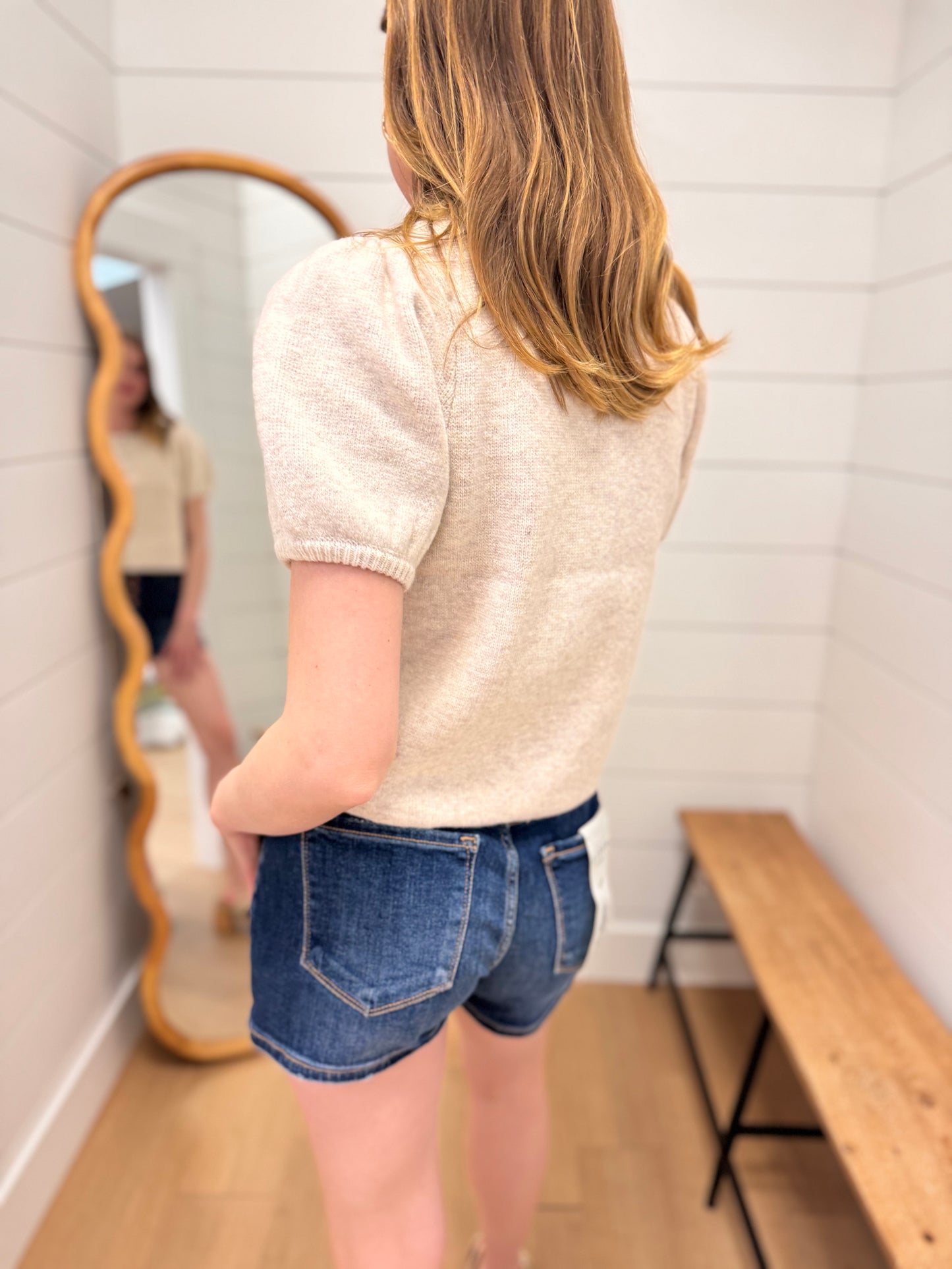 Summer Cardi with Puffed Sleeve