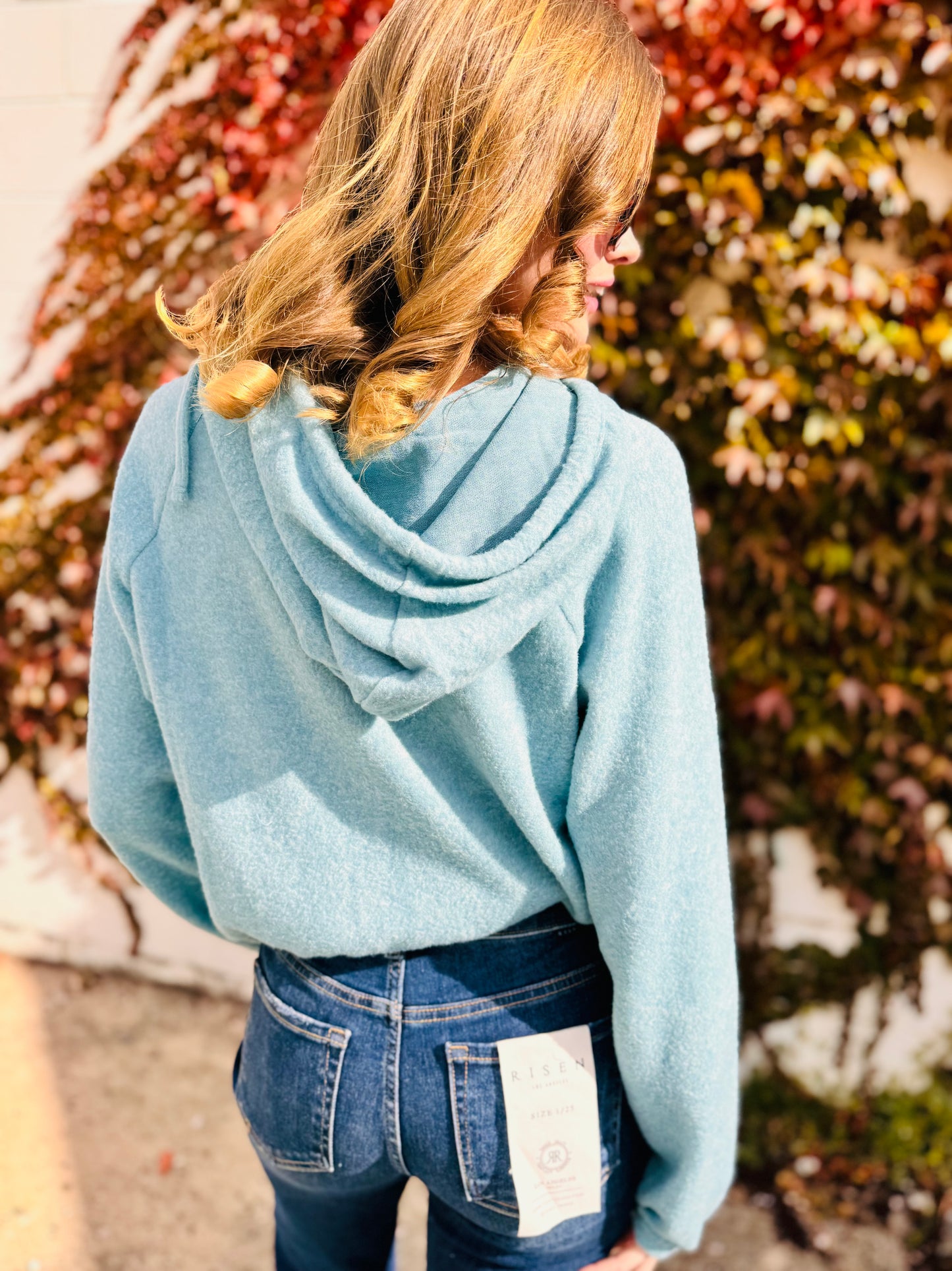 Brushed Hacci Melange Hoodie Sweater