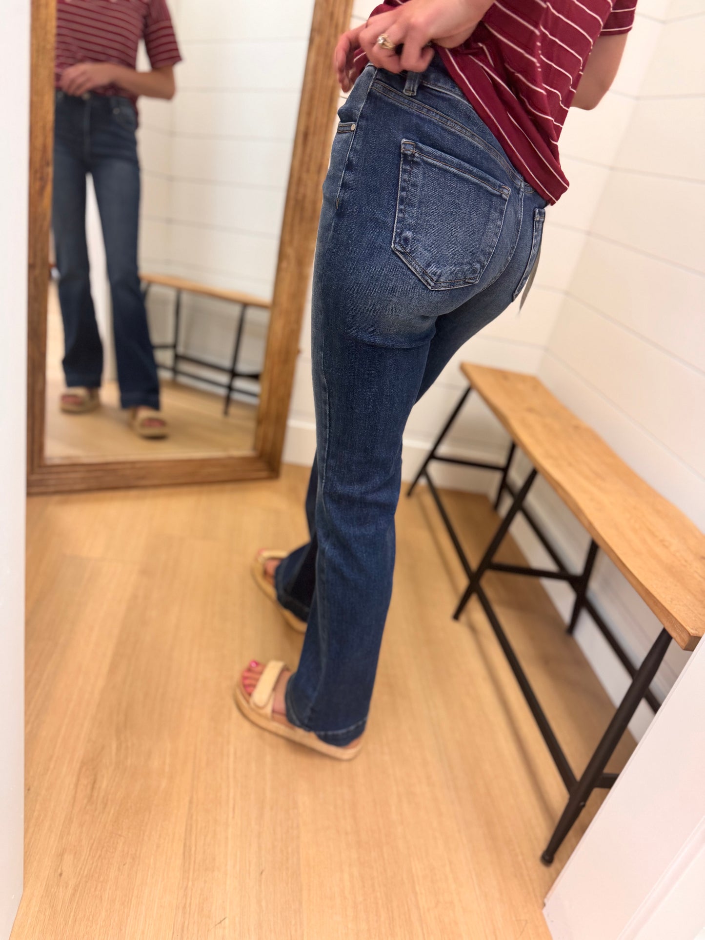 Mid Rise Bootcut Jean - Risen