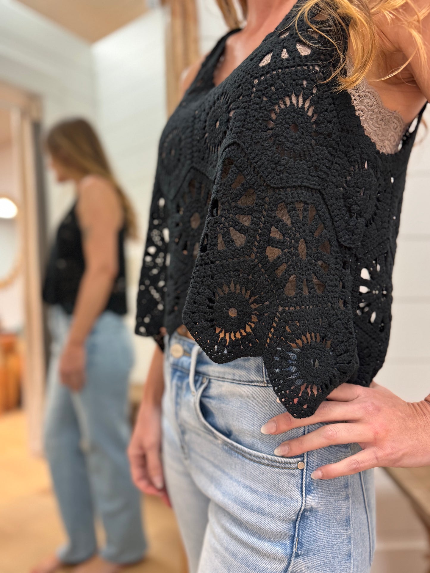 Crochet Oversized Crop Top
