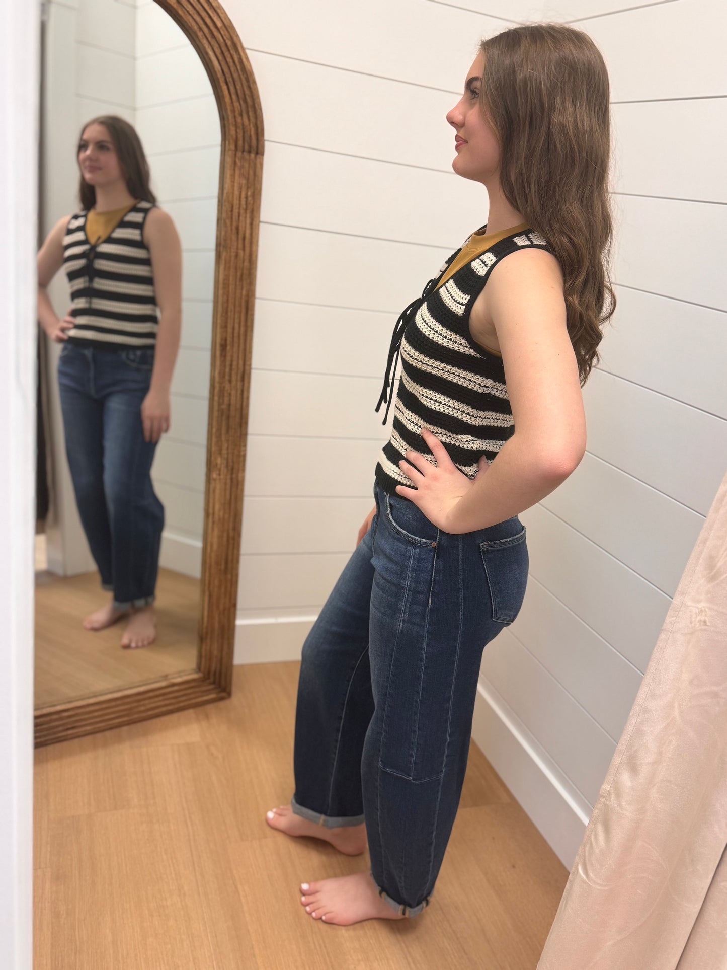 High Rise Barrel Jeans - Risen