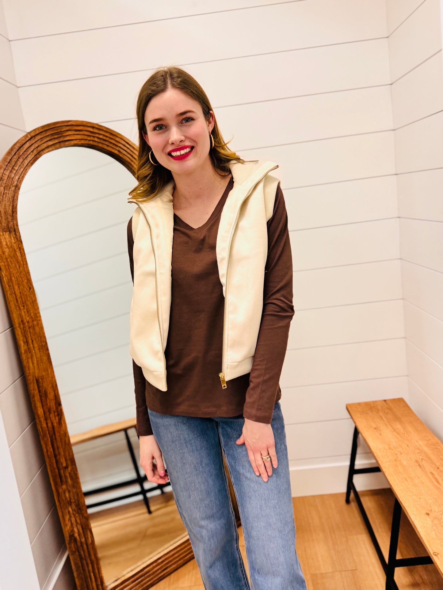 Front Zip Pocketed Vest