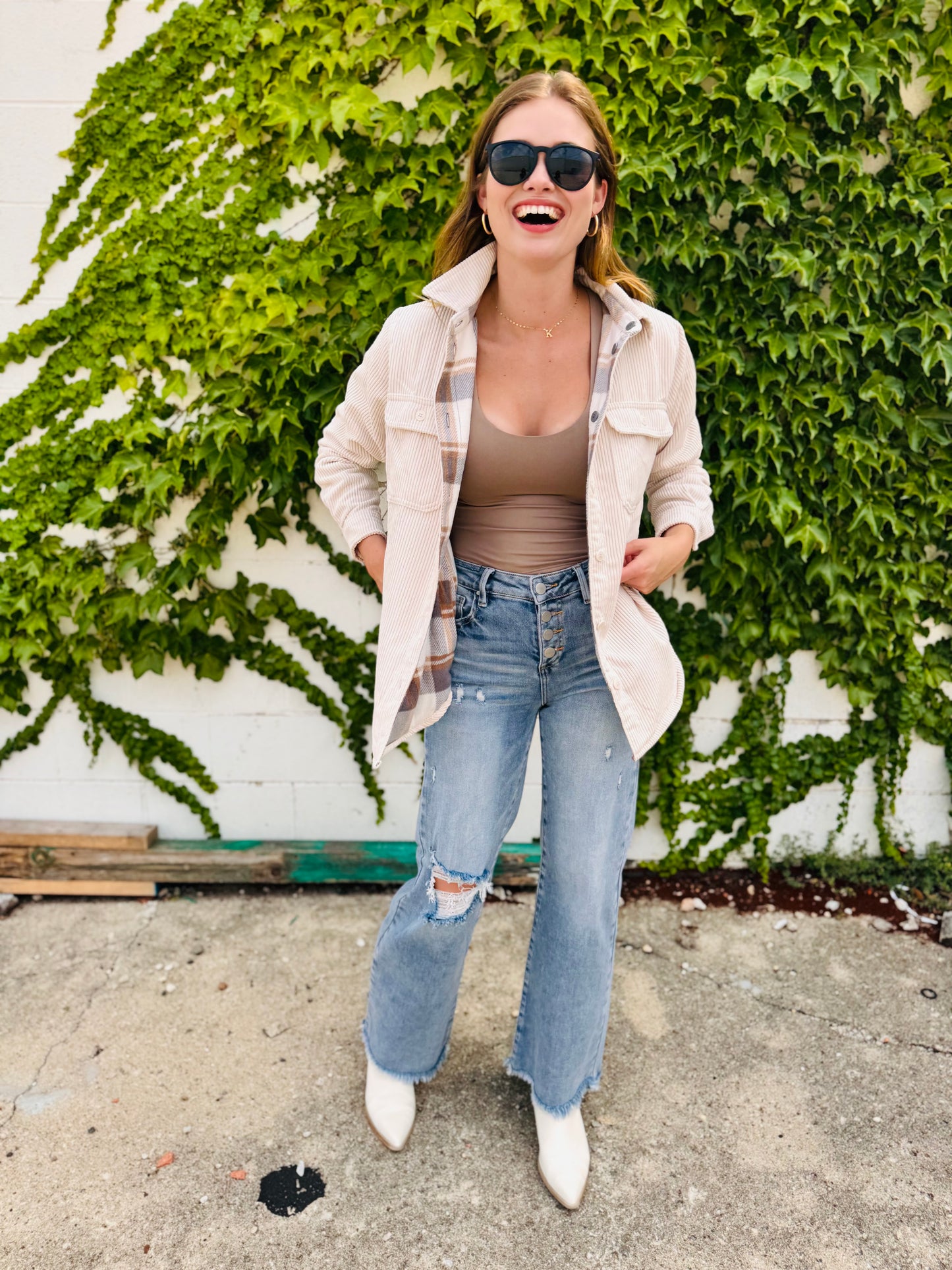 Corduroy Reversible Button Down Jacket