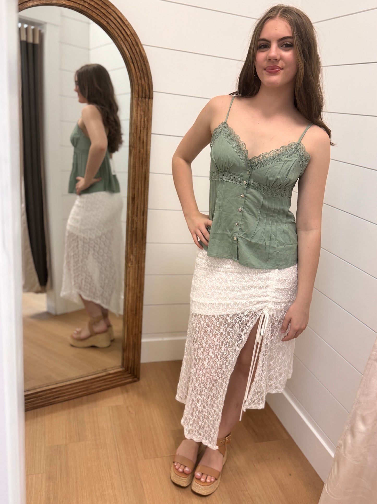 Asymmetrical Lace Me Up Skirt