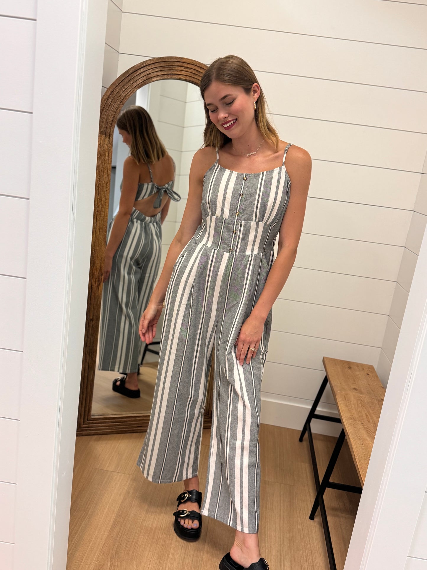 Stripe Jumper with Open Back