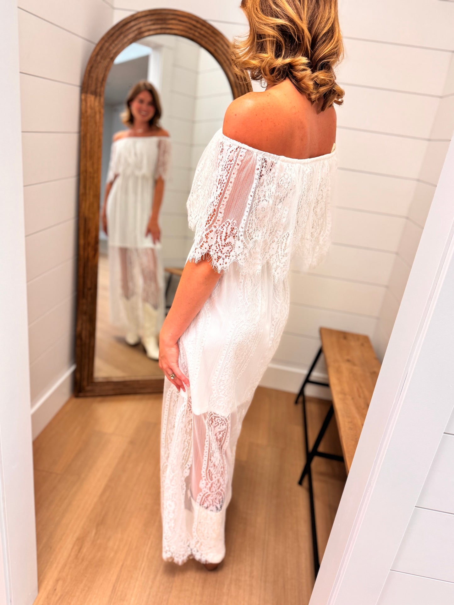 Lace Layered Maxi Dress
