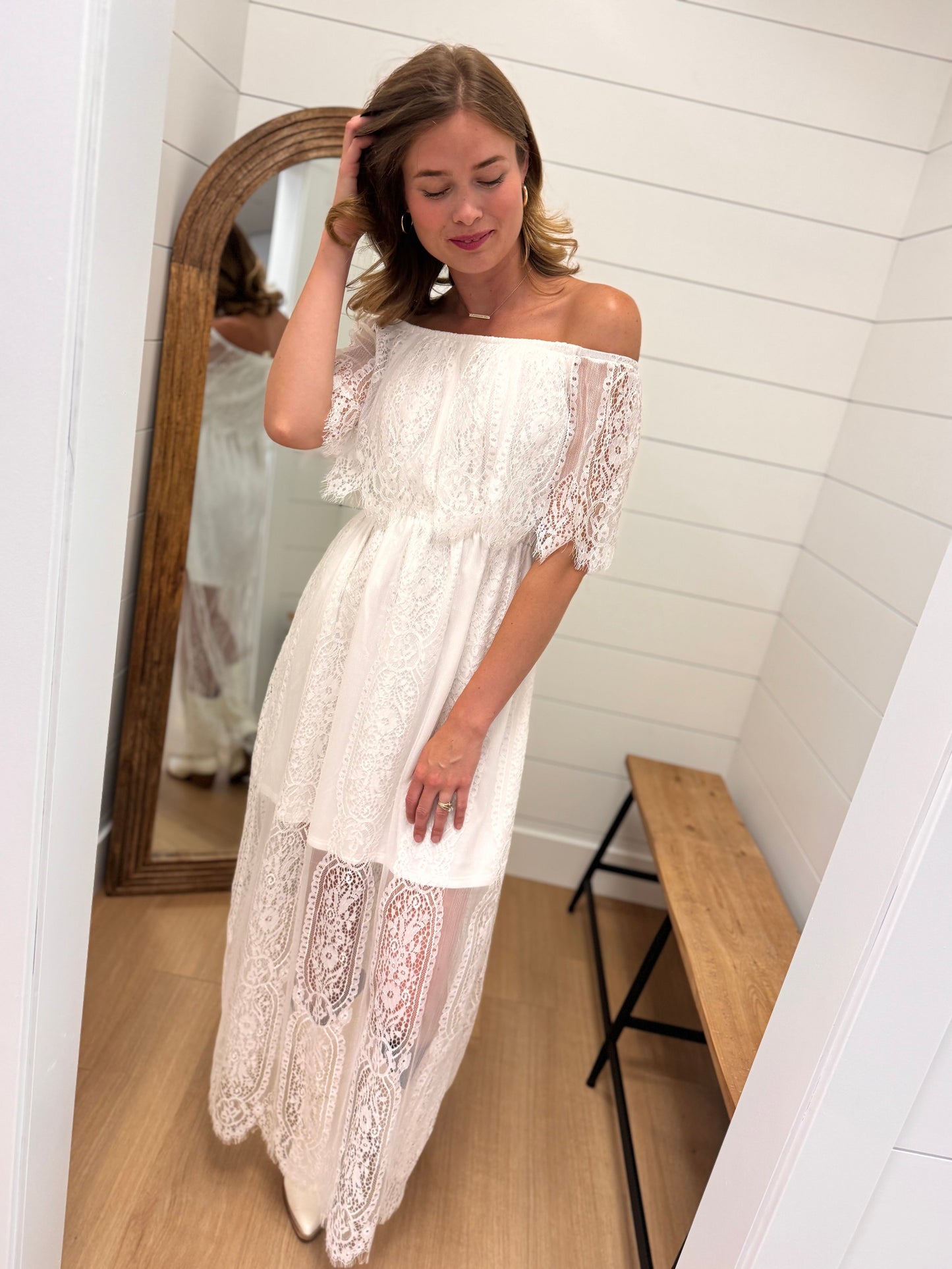 Lace Layered Maxi Dress