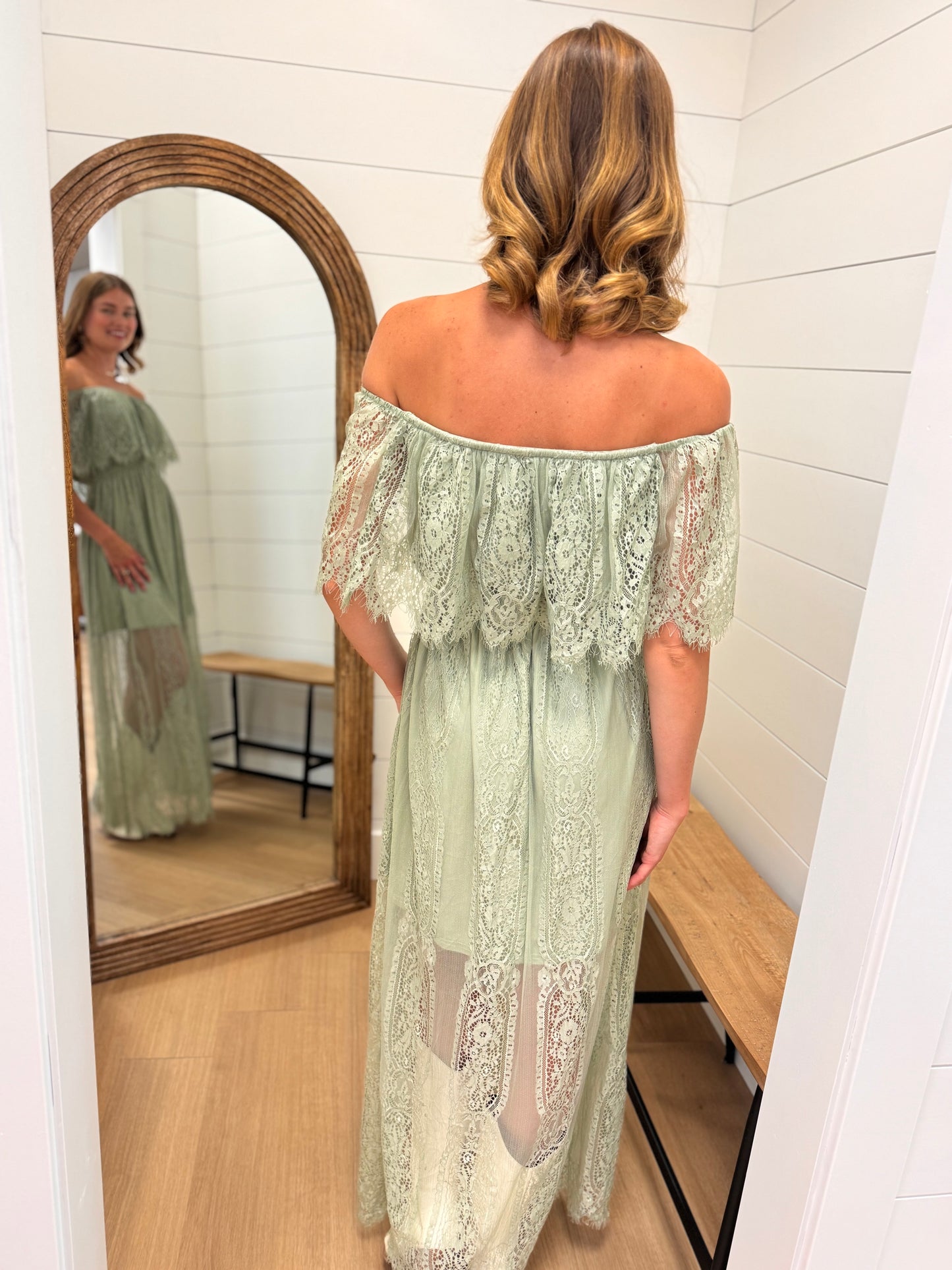 Lace Layered Maxi Dress