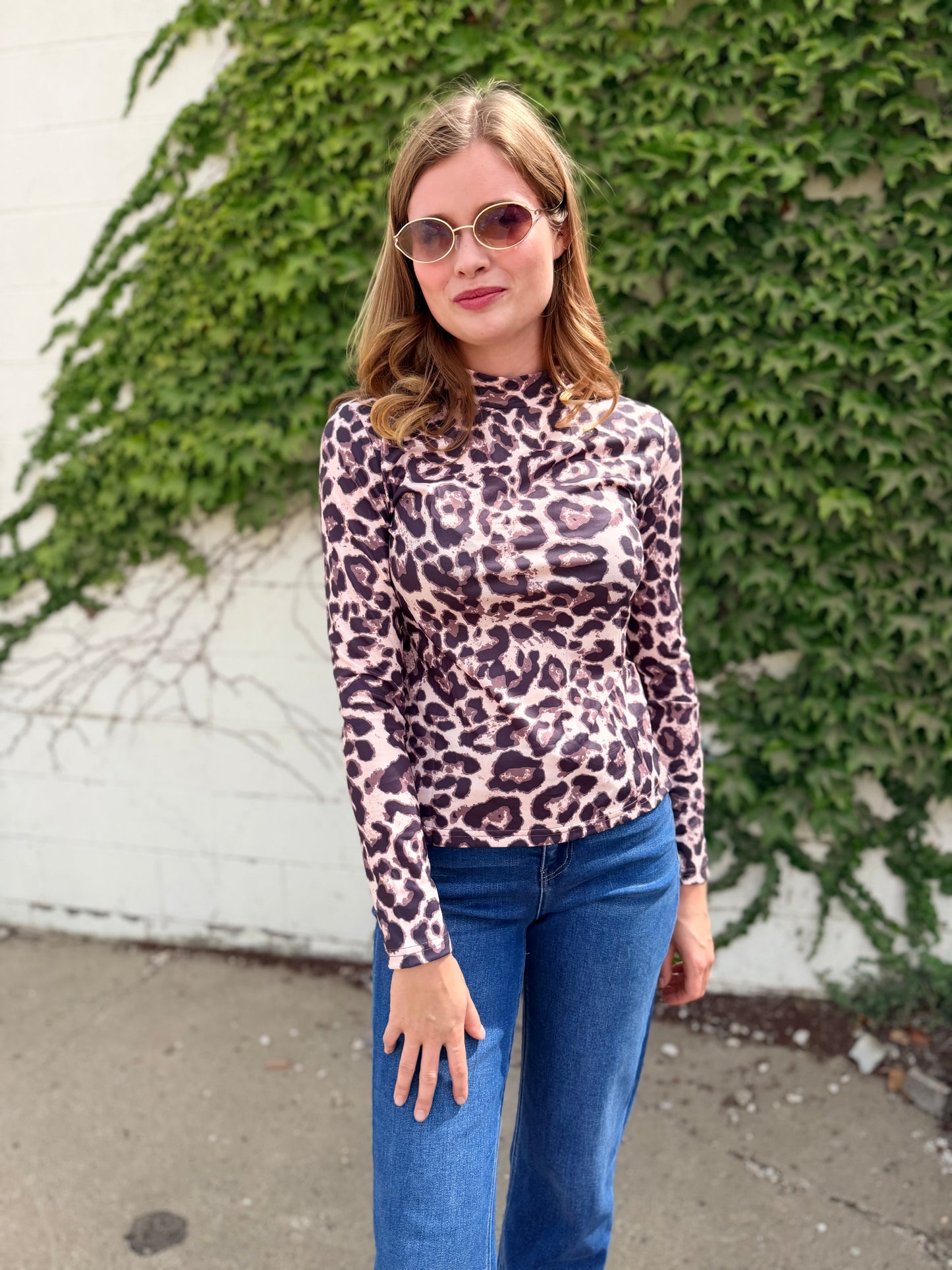 Leopard Long Sleeve Slim Top