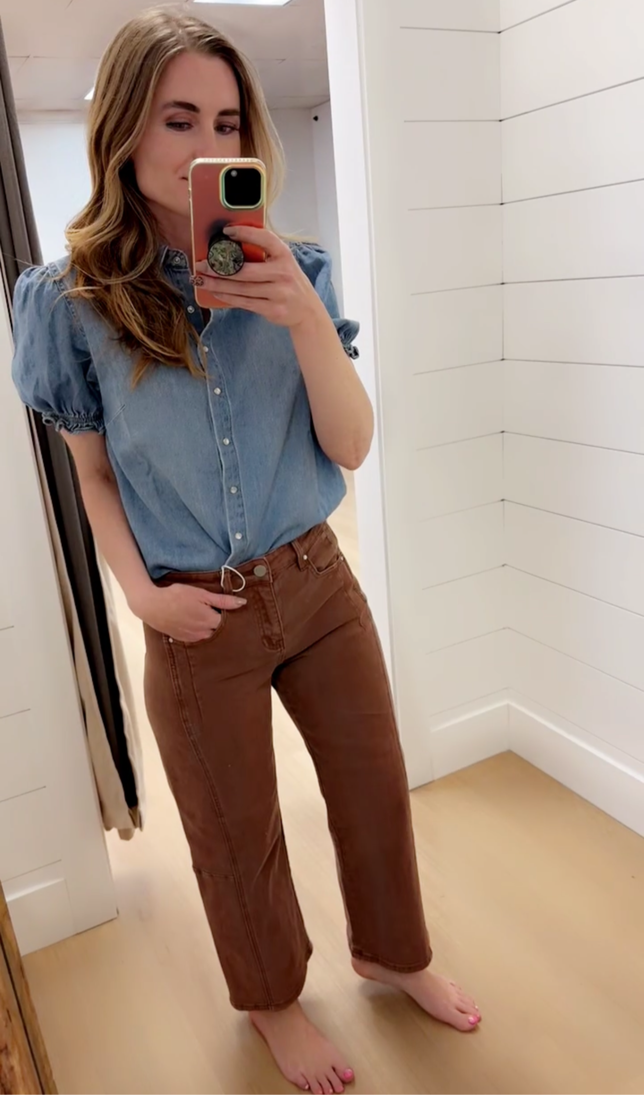 High Rise Barrel Pants - Risen