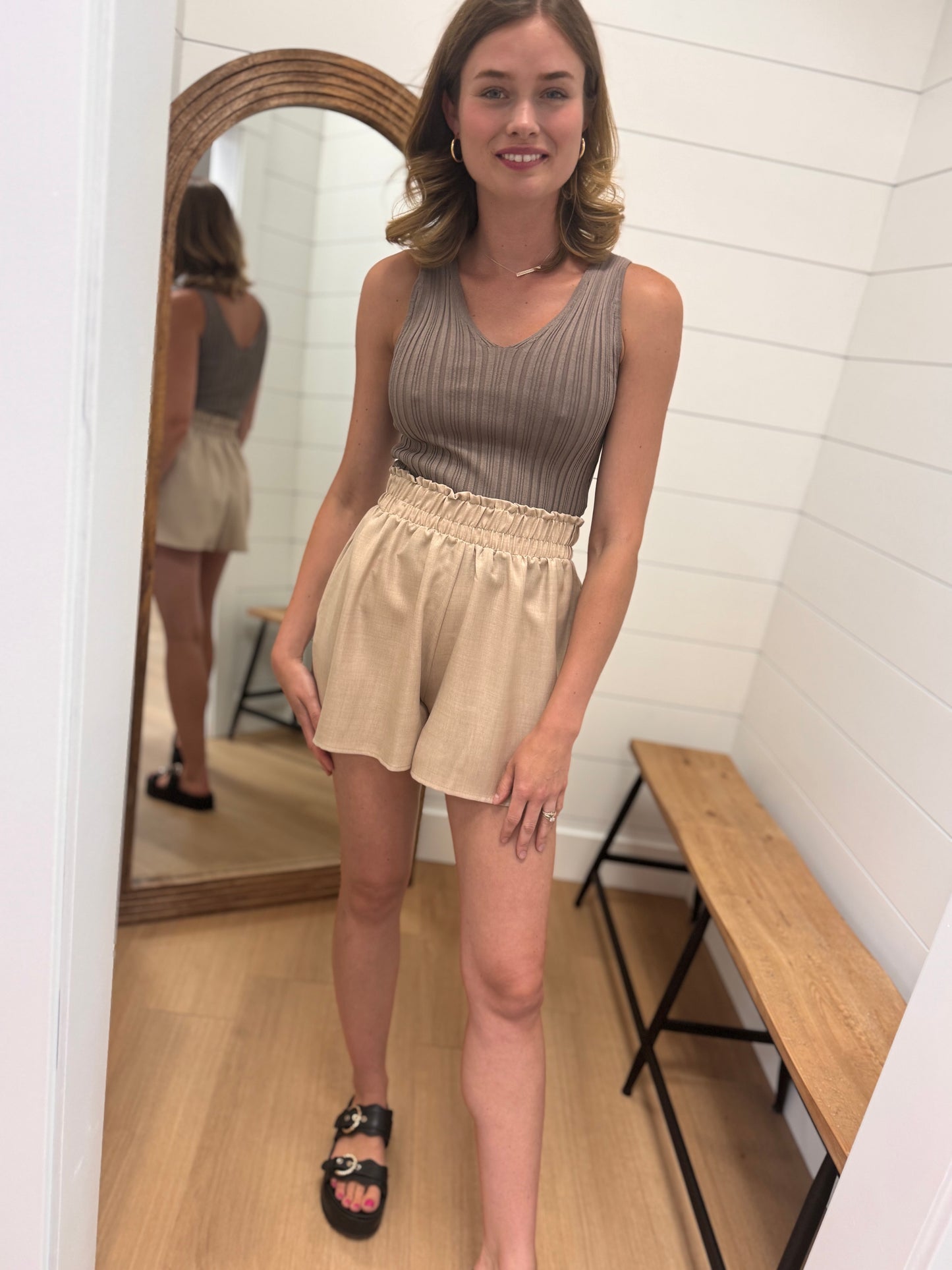 Comfy Elastic Waist Shorts