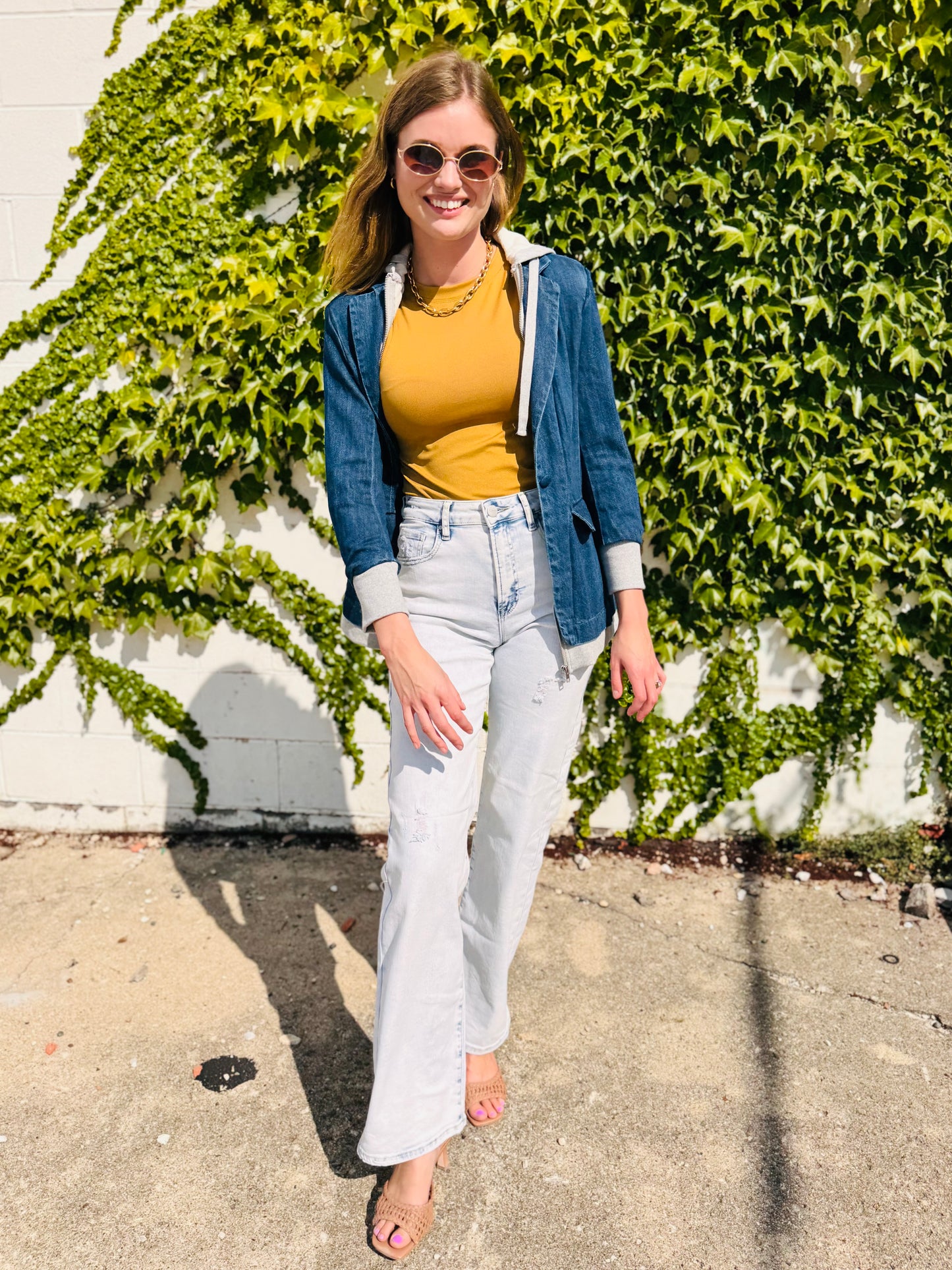 Acid Wash Wide Leg Jeans - Risen