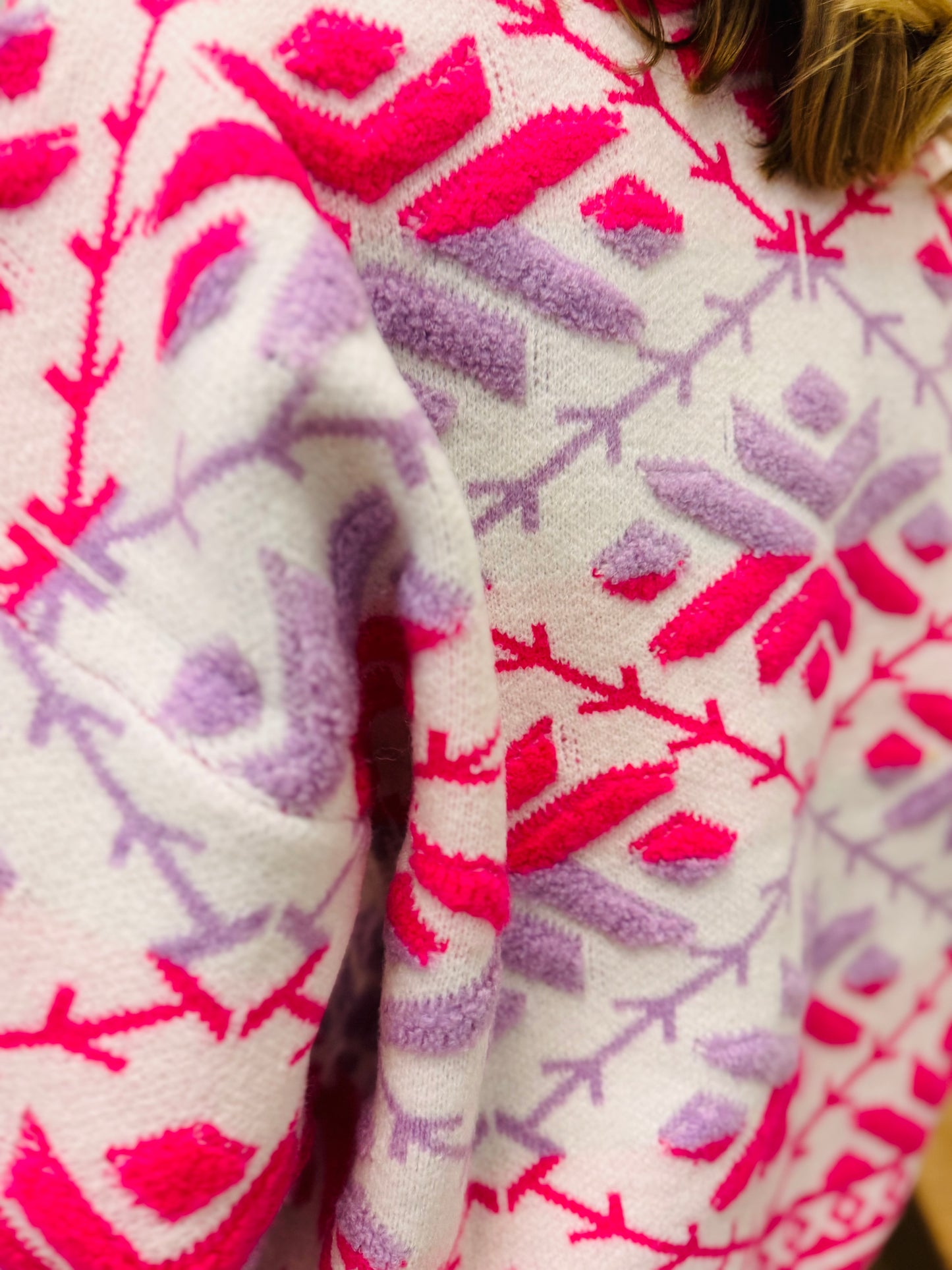 Embroidered Sweater Top