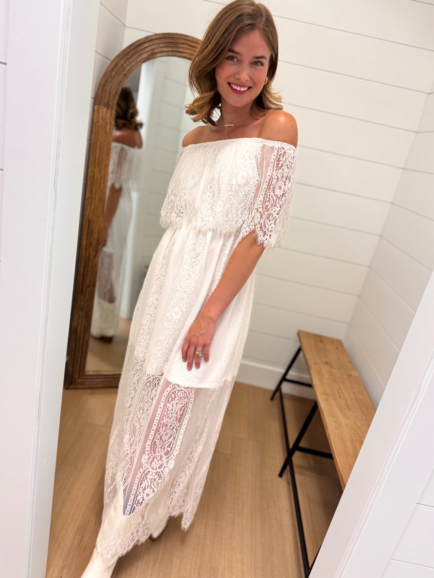 Lace Layered Maxi Dress
