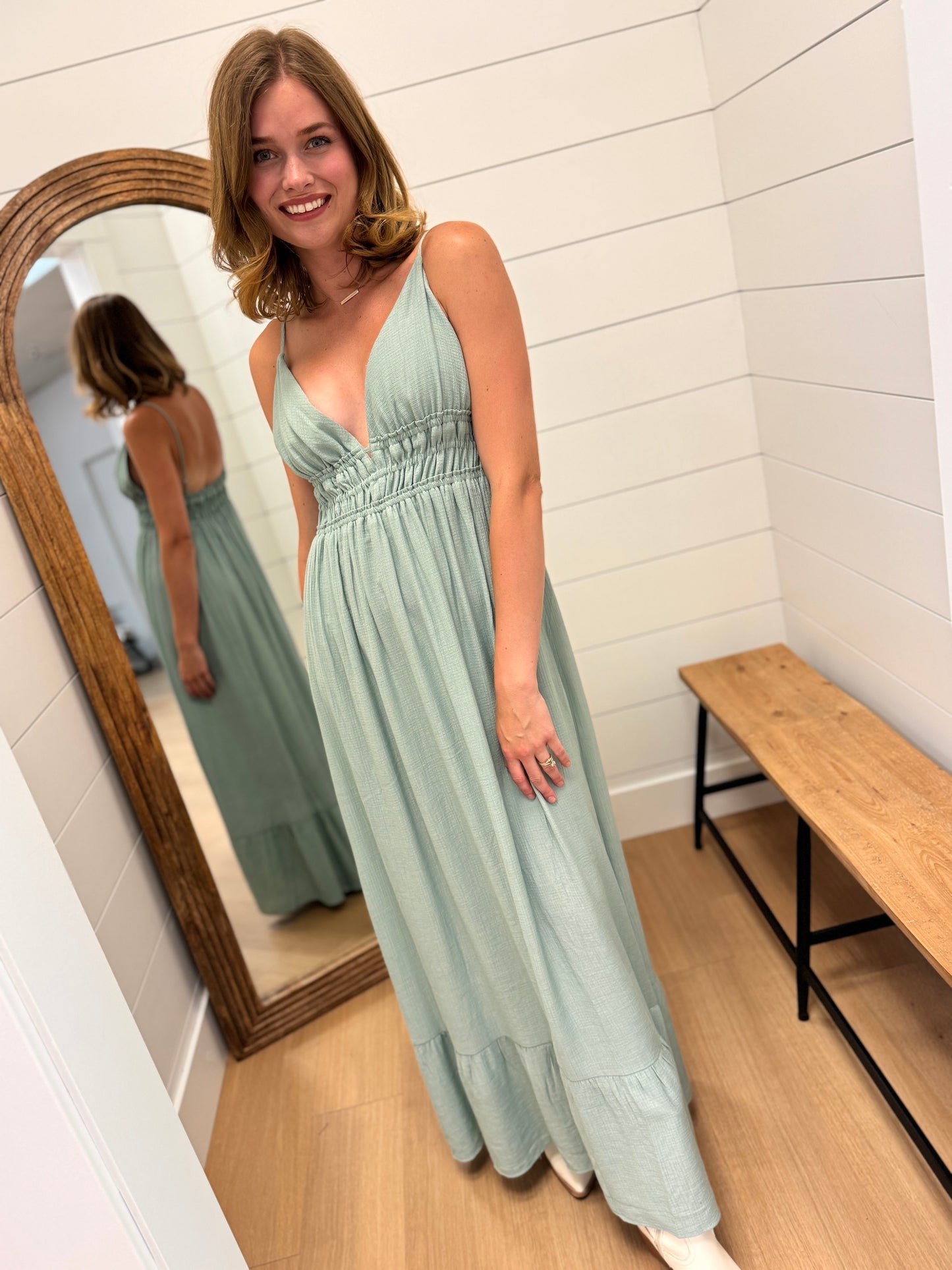 Deep Plunge Maxi Dress