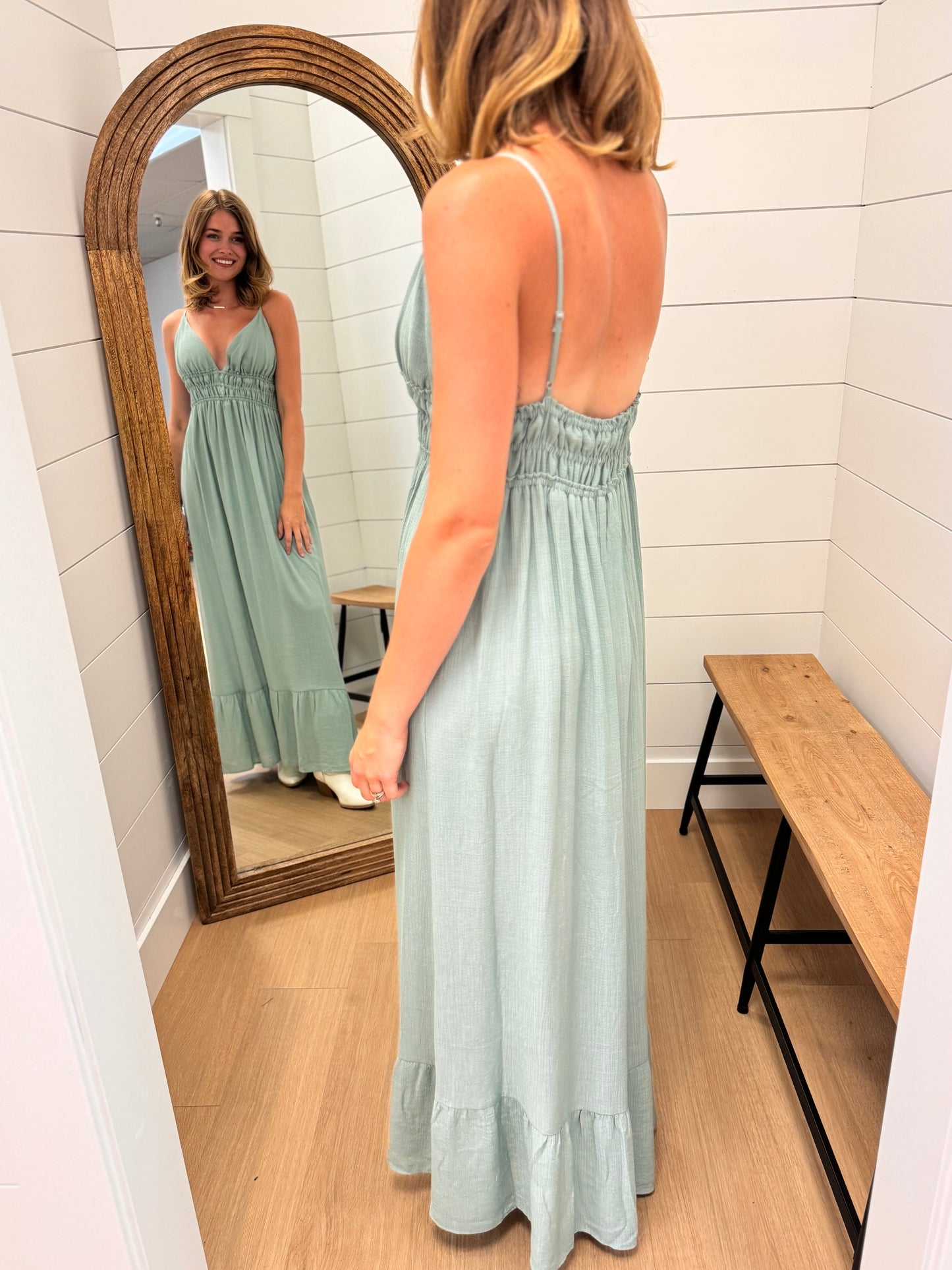 Deep Plunge Maxi Dress