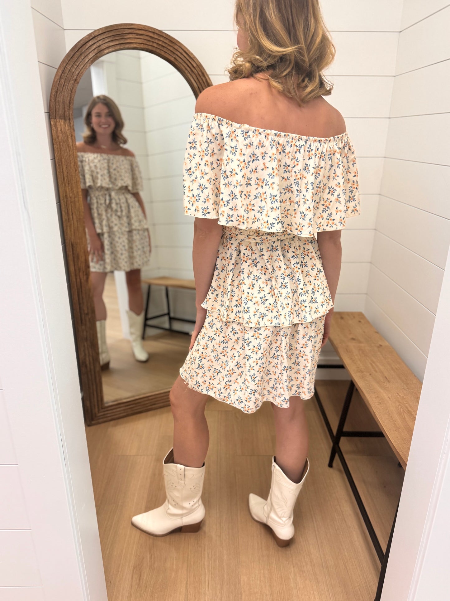 Off the Shoulder Floral Dress