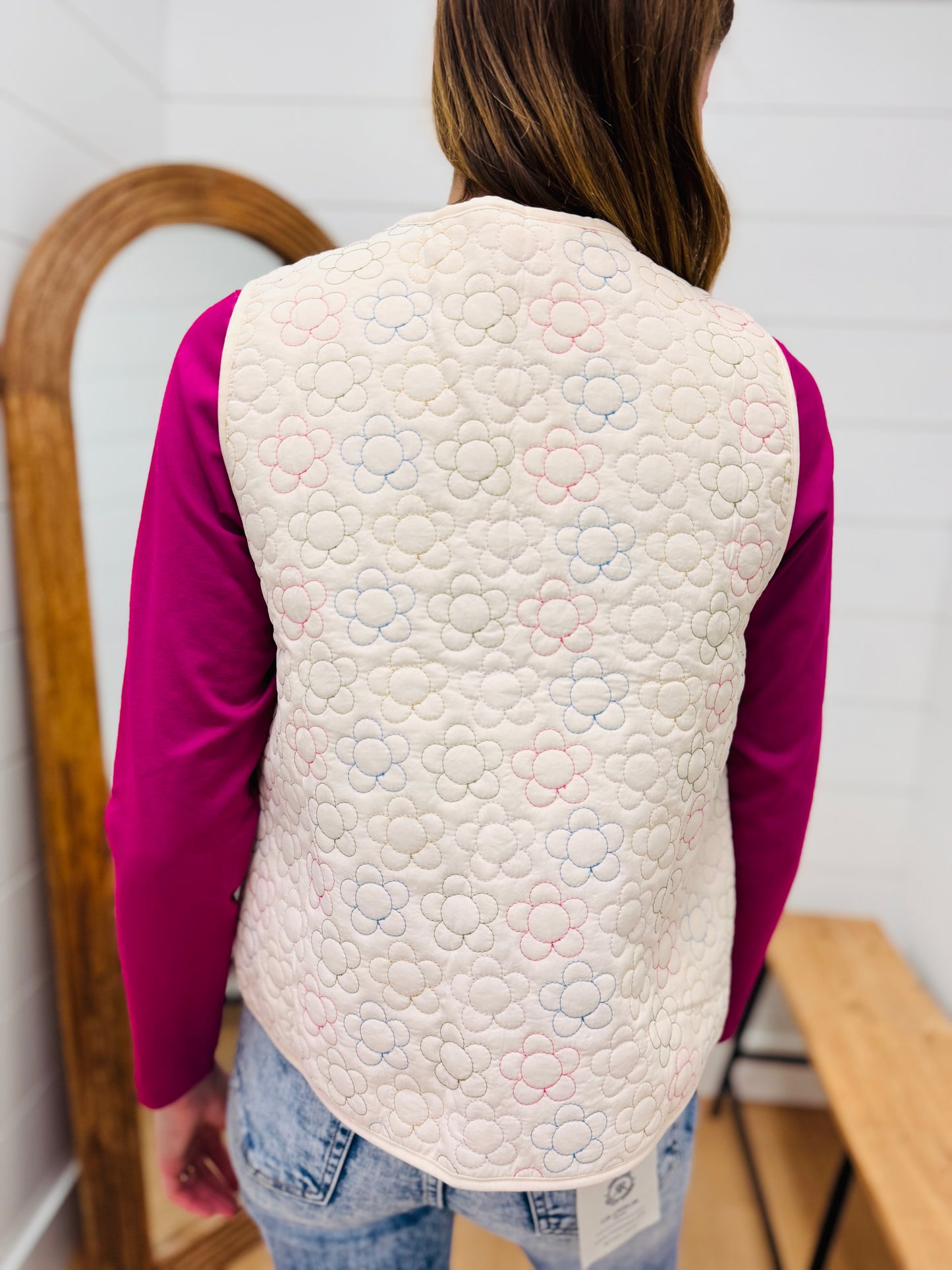 Floral Quilted Vest