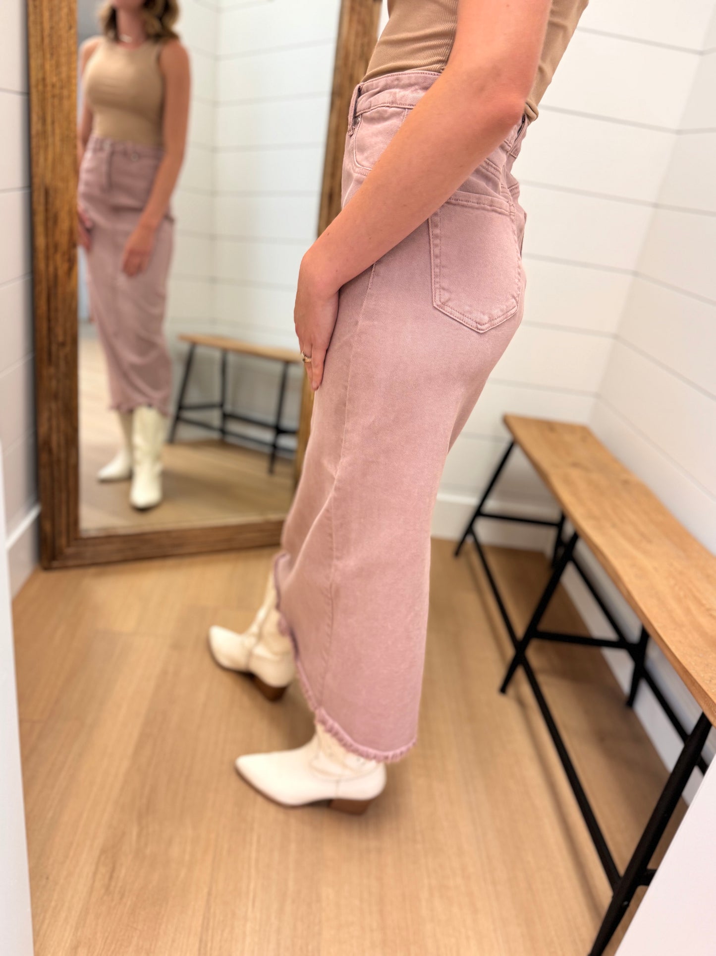 High Rise Front Opening Maxi Skirt - Risen