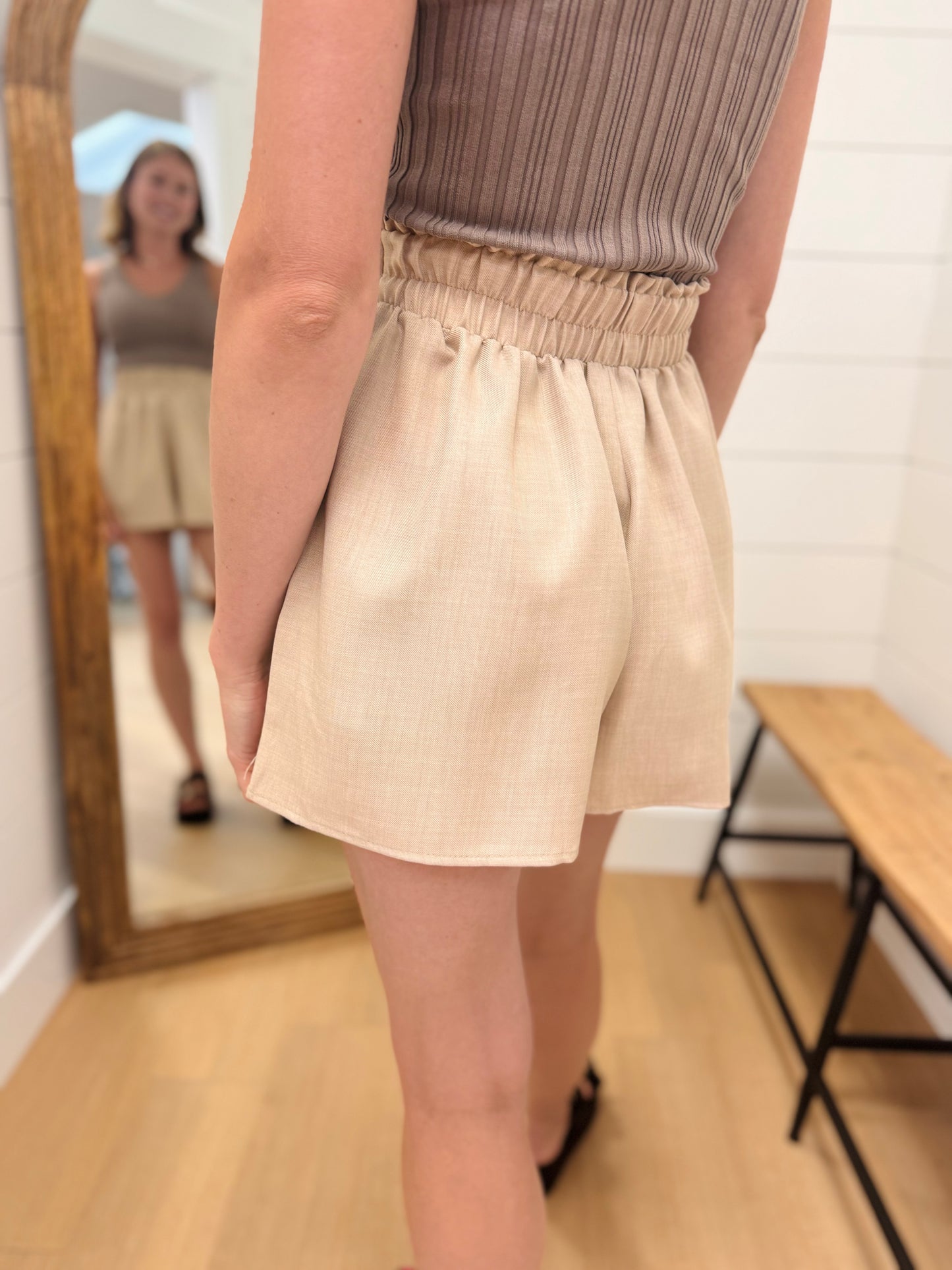 Comfy Elastic Waist Shorts