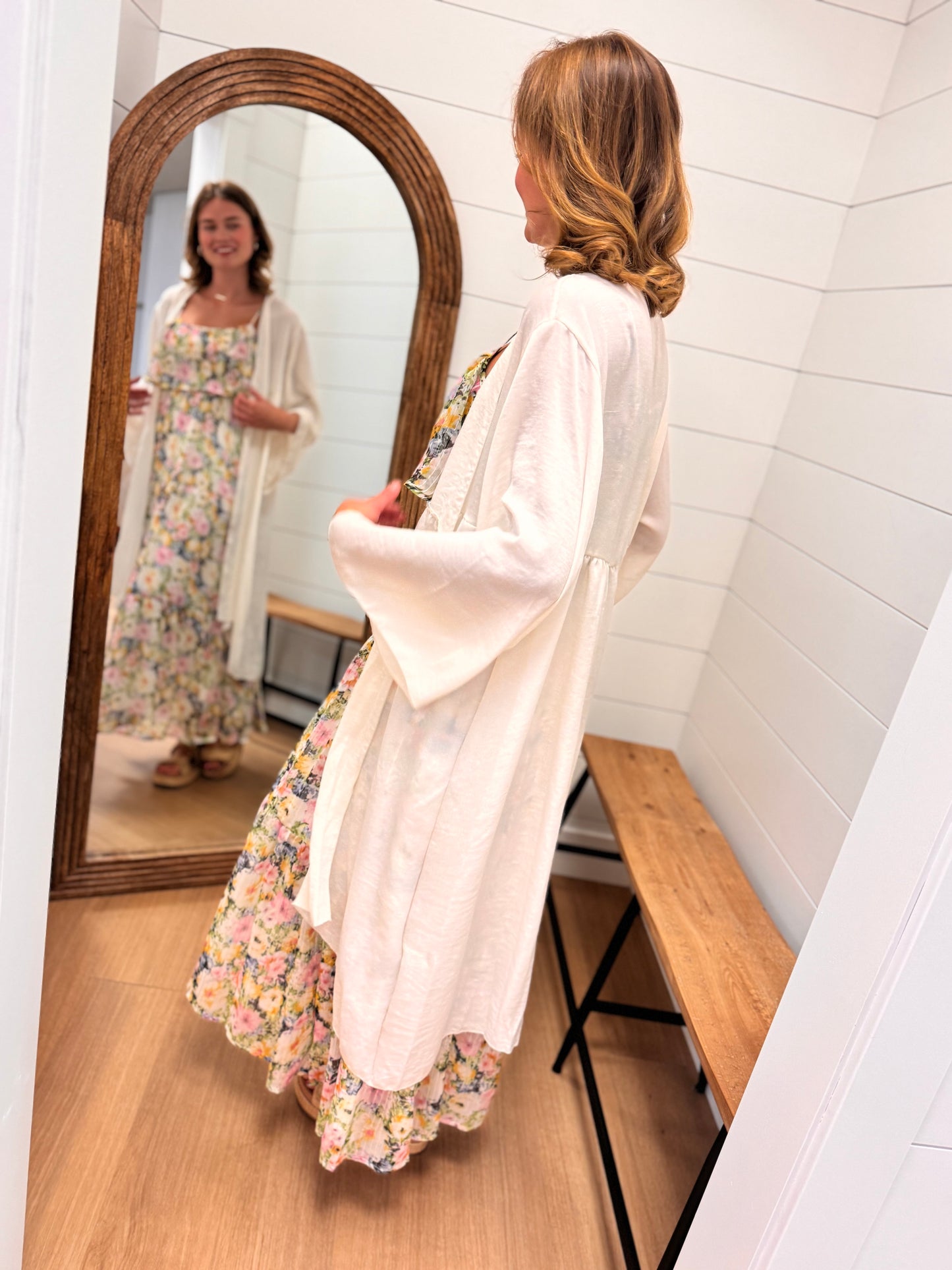 Long Satin Duster Cardi