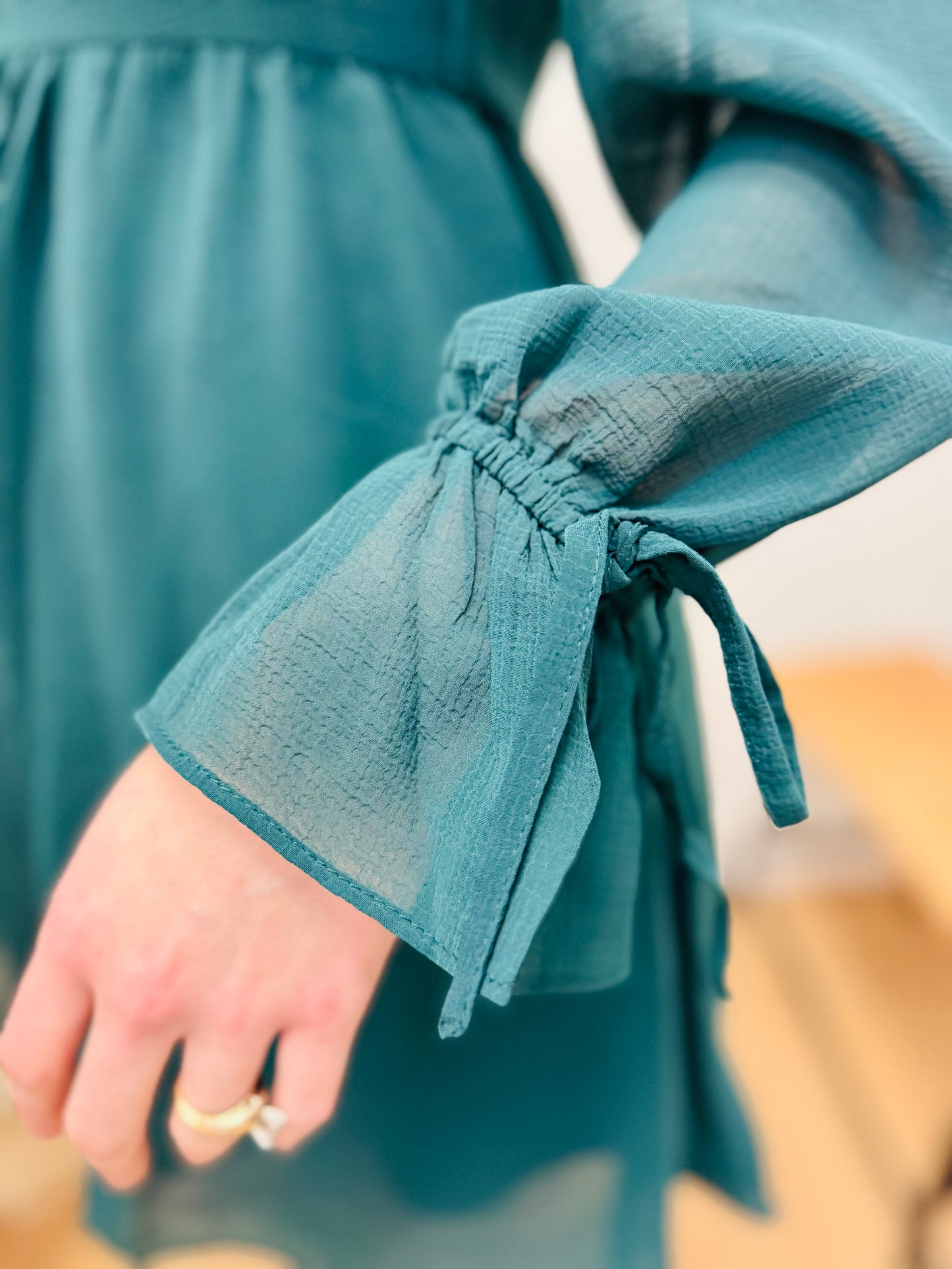 Ruffle + Bow Holiday Dress