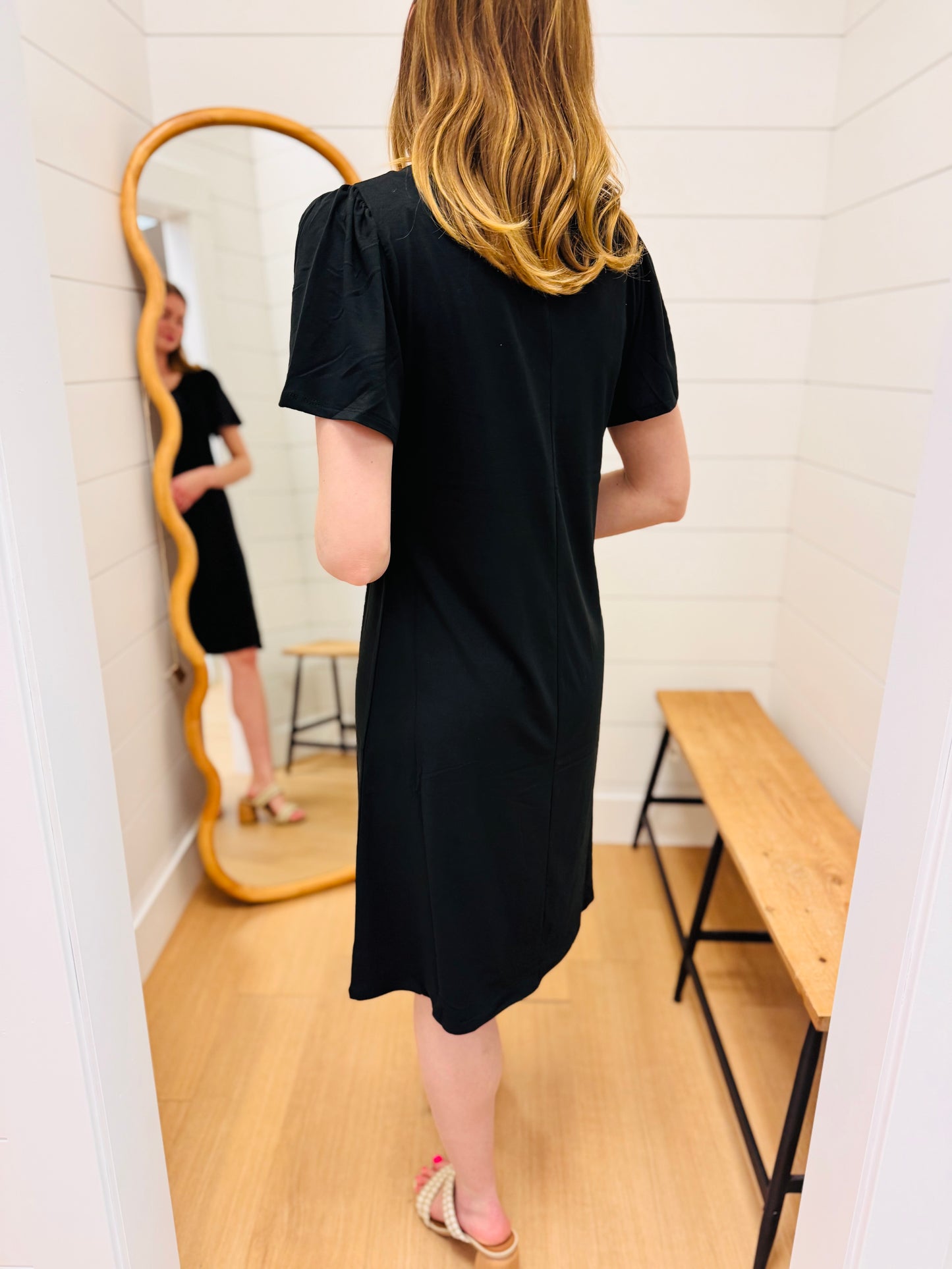 Ruffle Sleeve Dress
