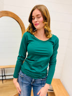 Fleece Lined Seamless Round Neck Long Sleeve Top