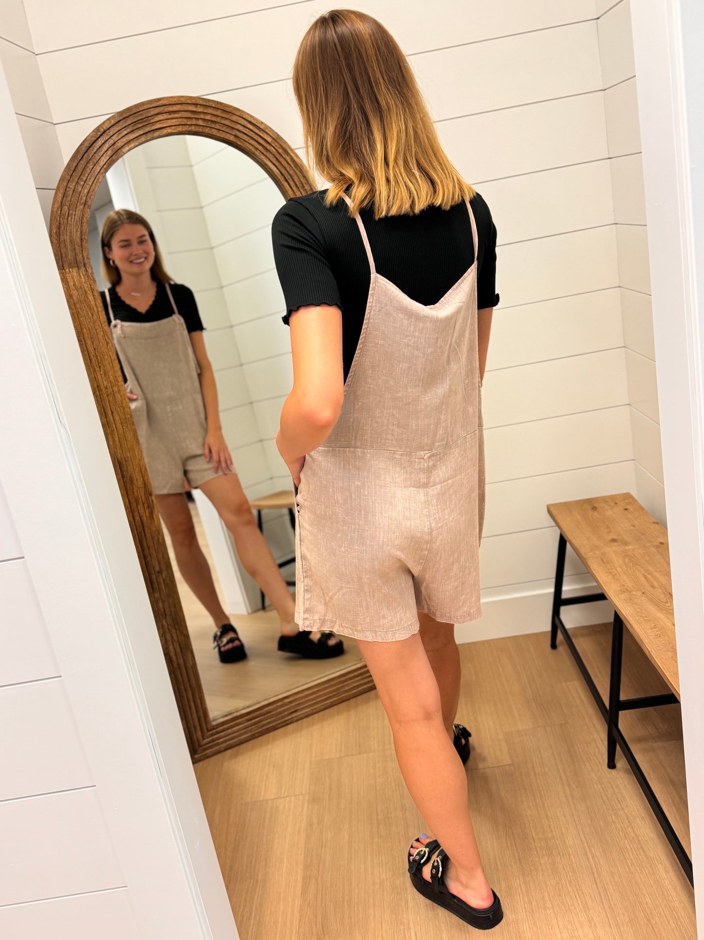 Washed Linen Romper