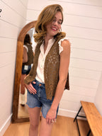 Brown Crochet Vest