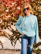 Brushed Hacci Melange Hoodie Sweater