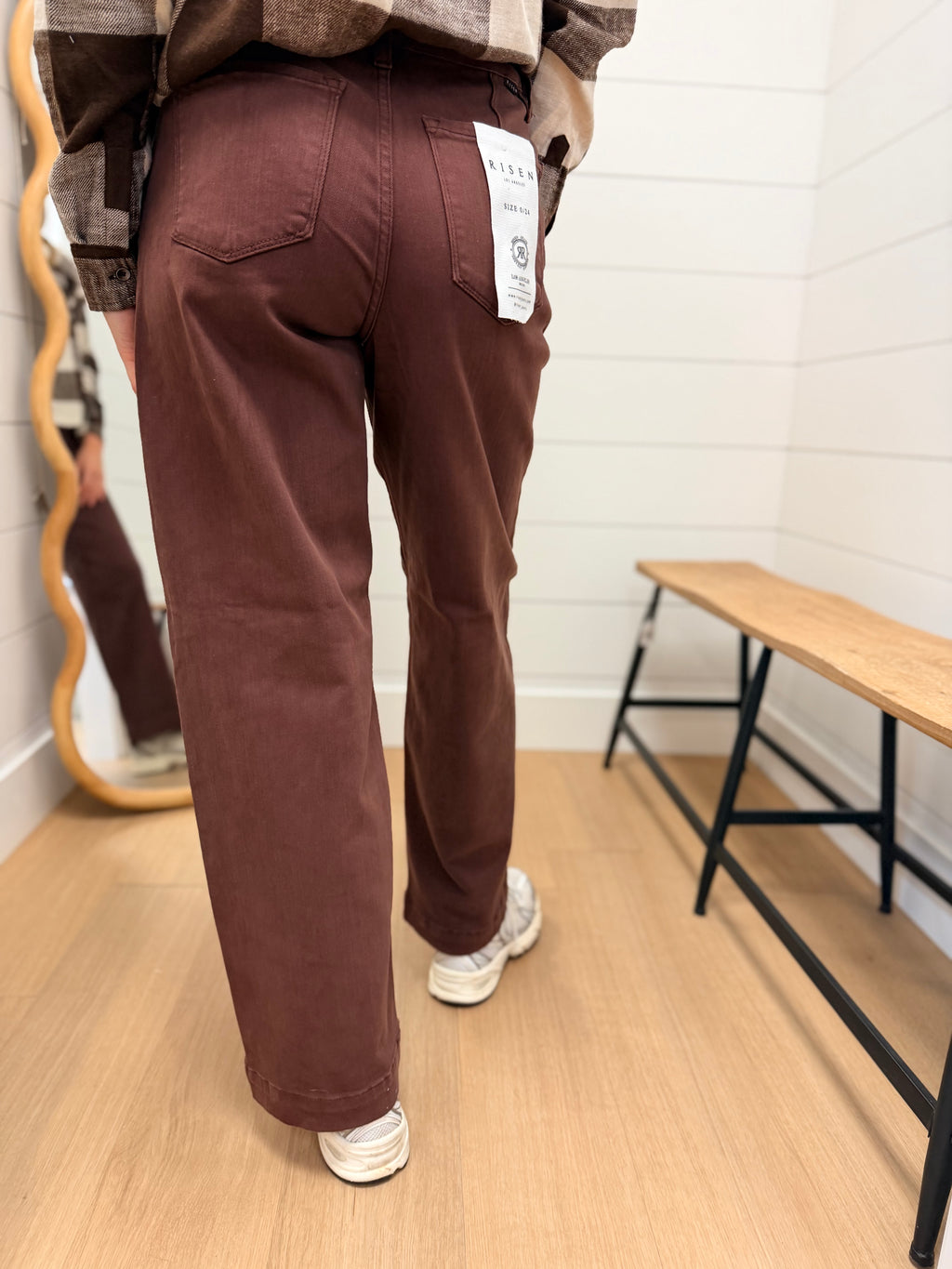 Adjustable Waist Band Jeans with Pleats - Risen