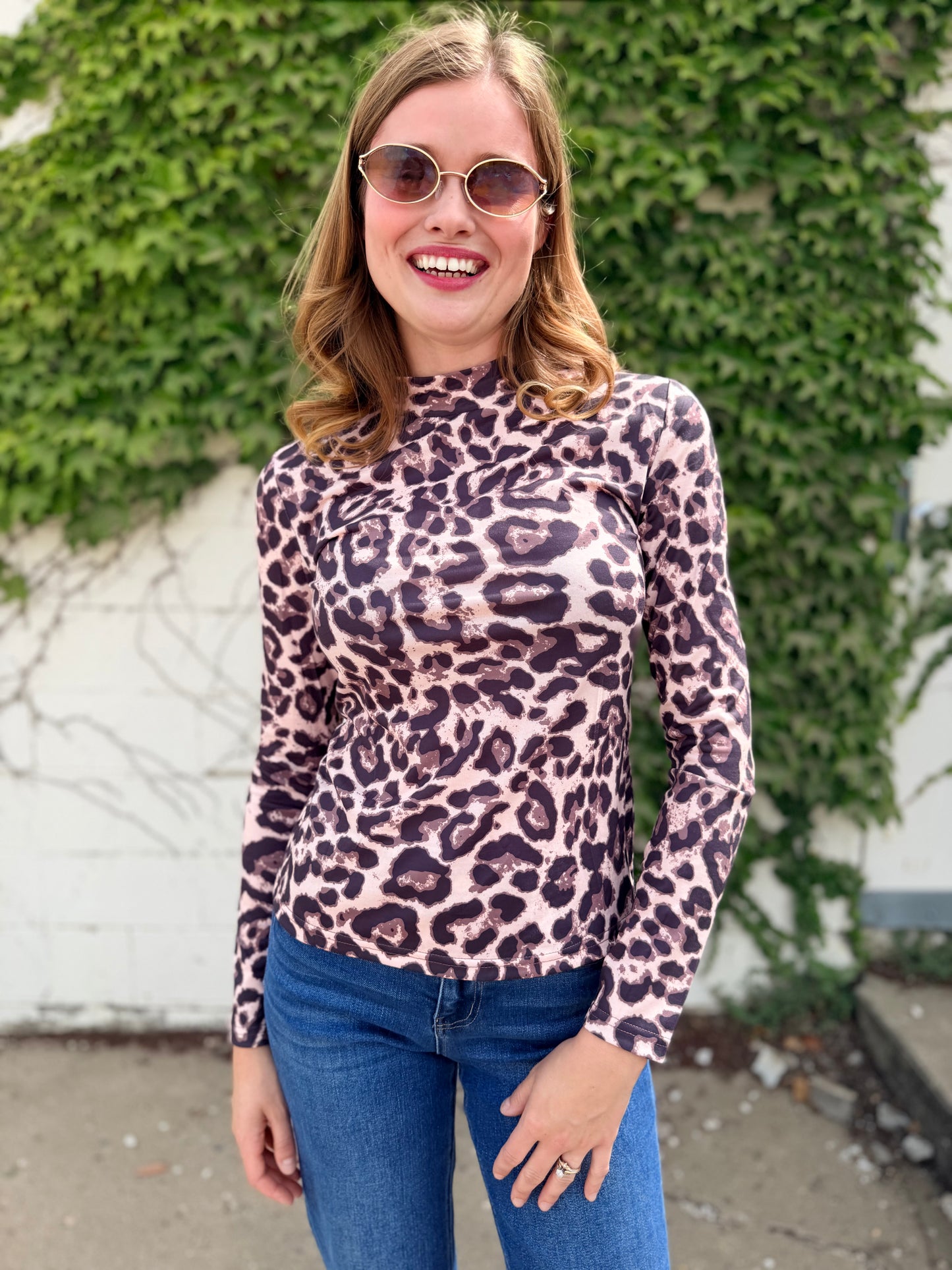 Leopard Long Sleeve Slim Top