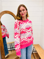 Embroidered Sweater Top