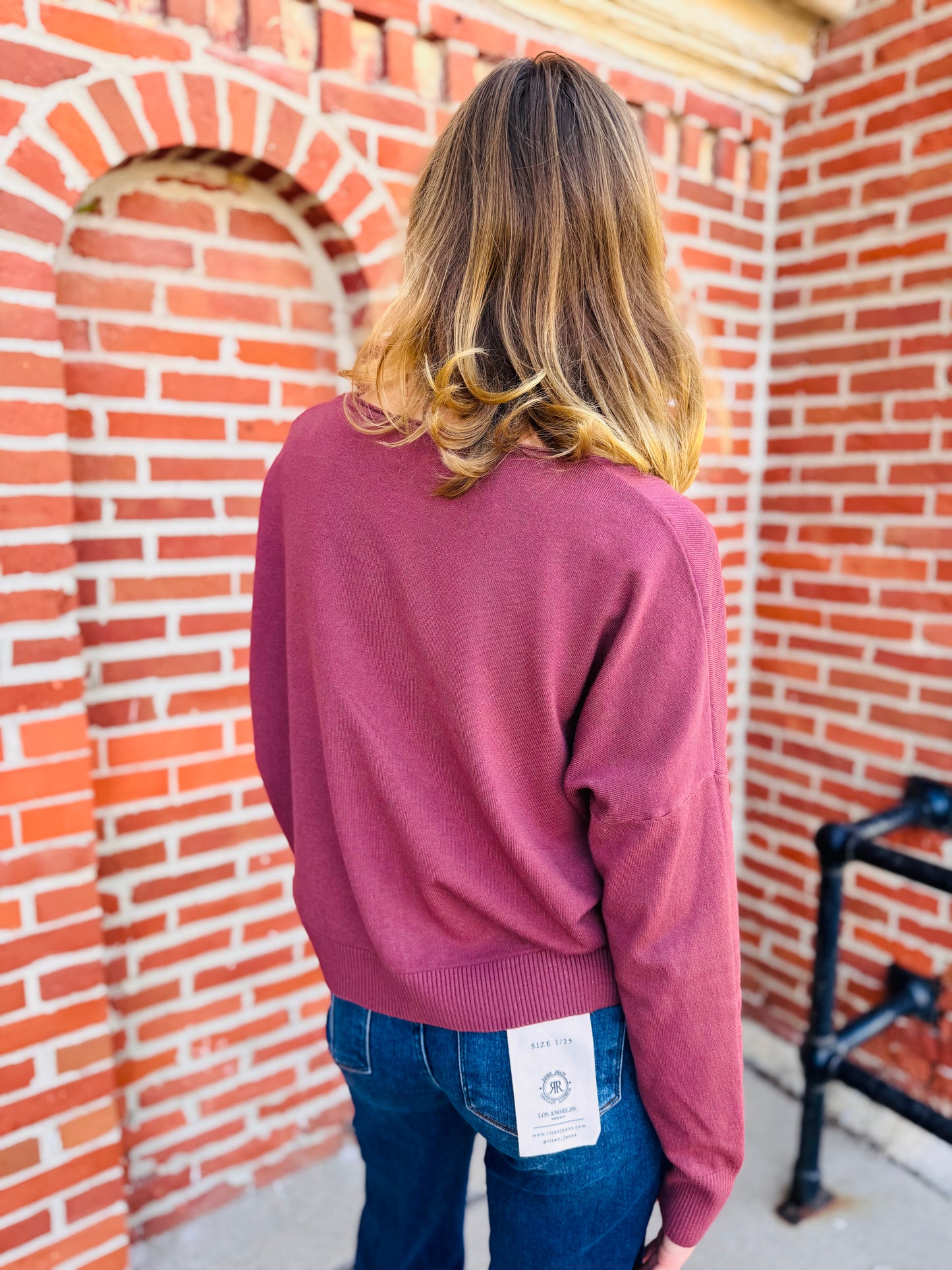 Seam Front Round Neck Pullover - Dreamers