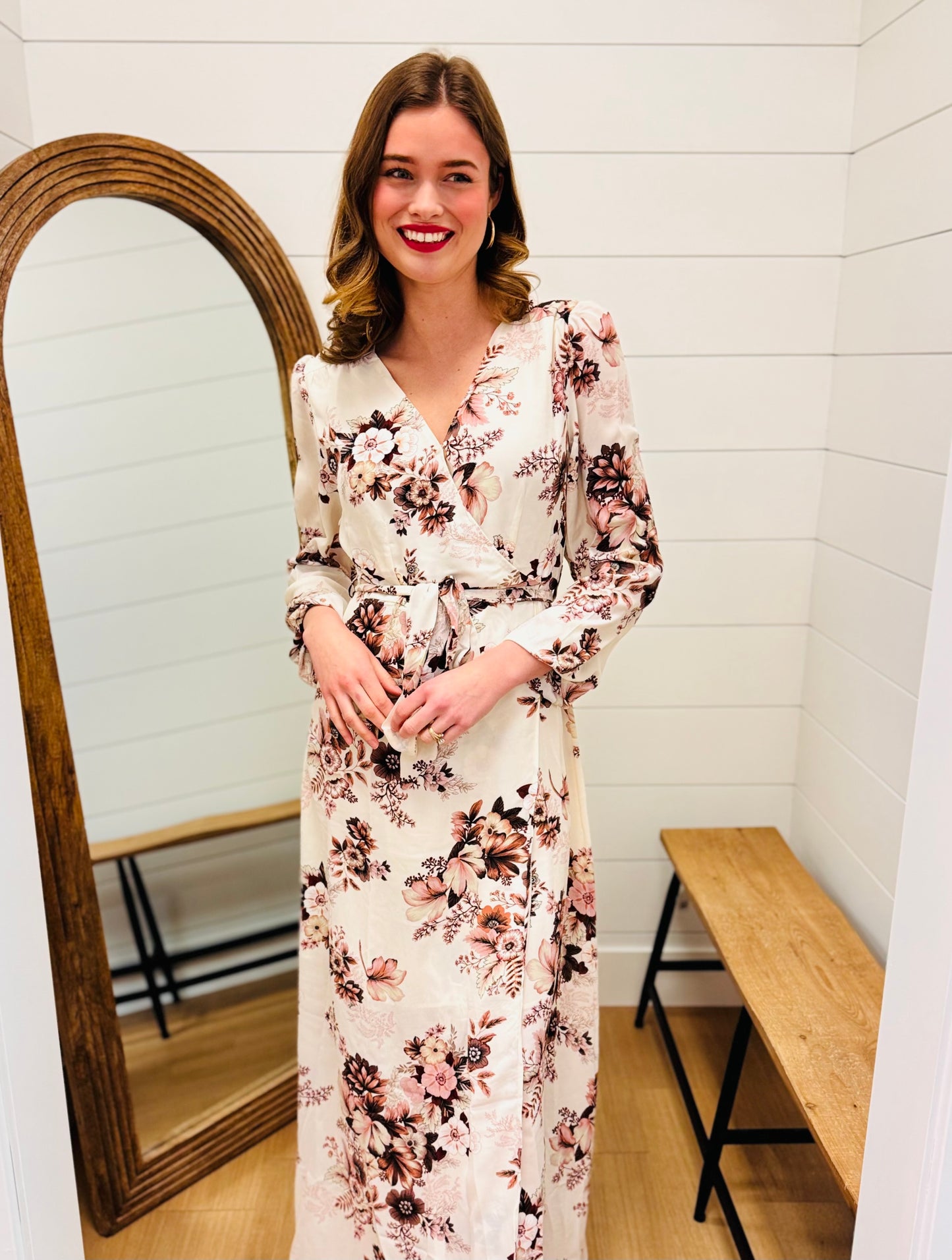 Floral Print Wrap Dress