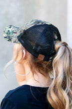C.C Mossy Oak Criss-Cross Ponytail Cap