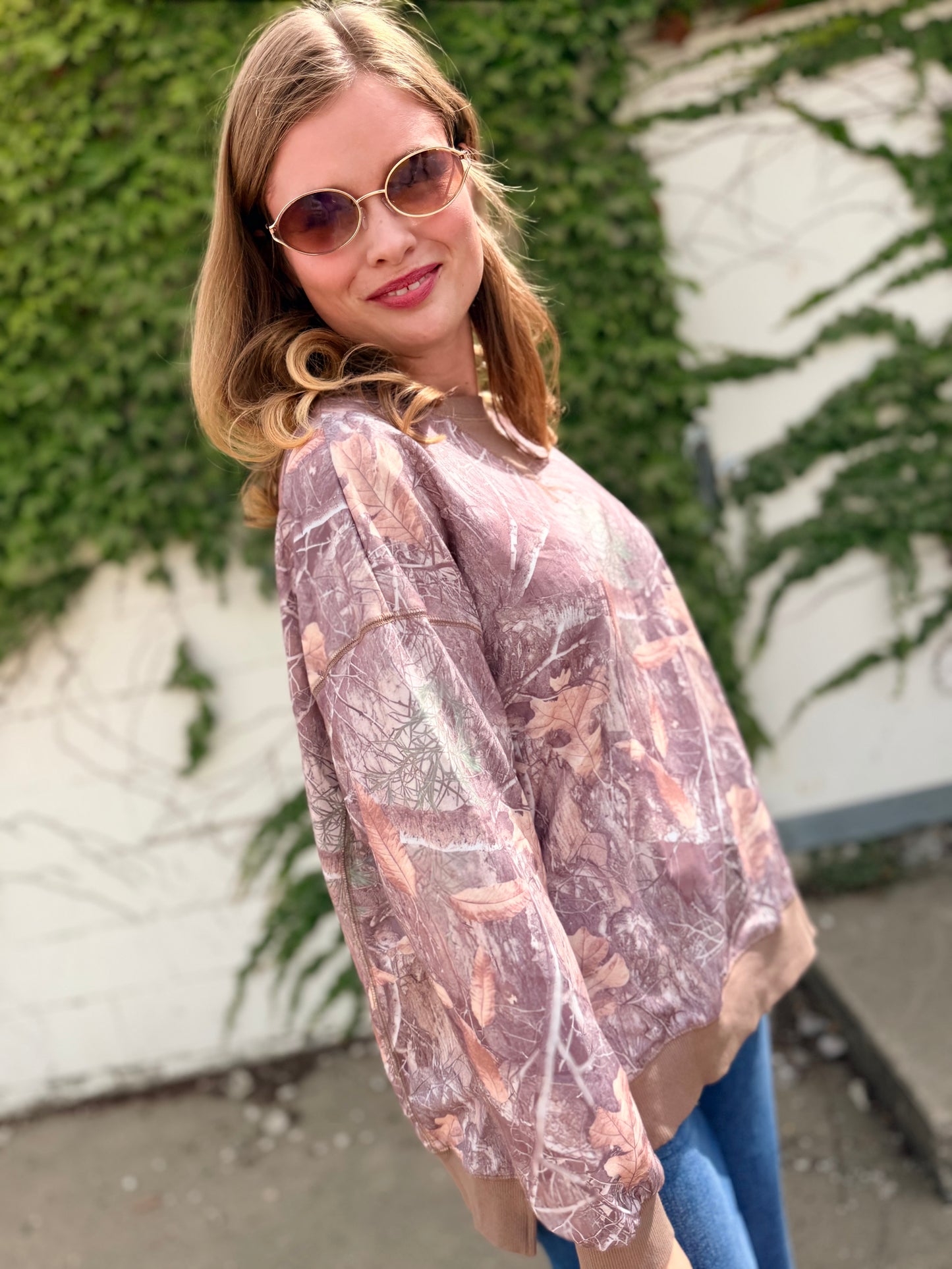 Camo Baggy Pullover Sweatshirt