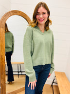 Collared V Neck Sweater