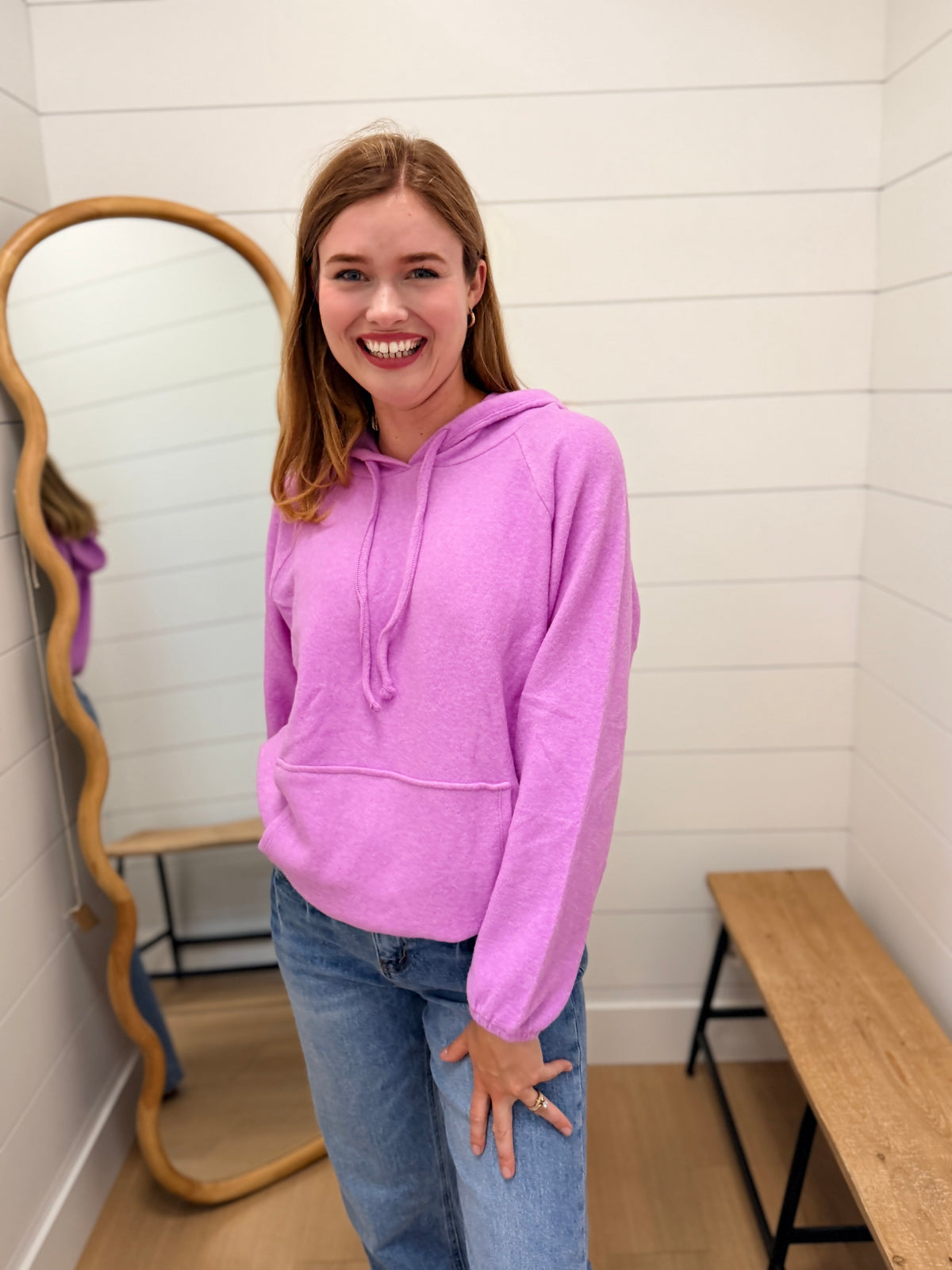 Brushed Hacci Melange Hoodie
