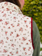 Floral Quilted Zip-up Puffer Vest