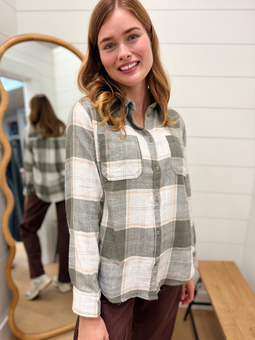 Flannel Button Down Top