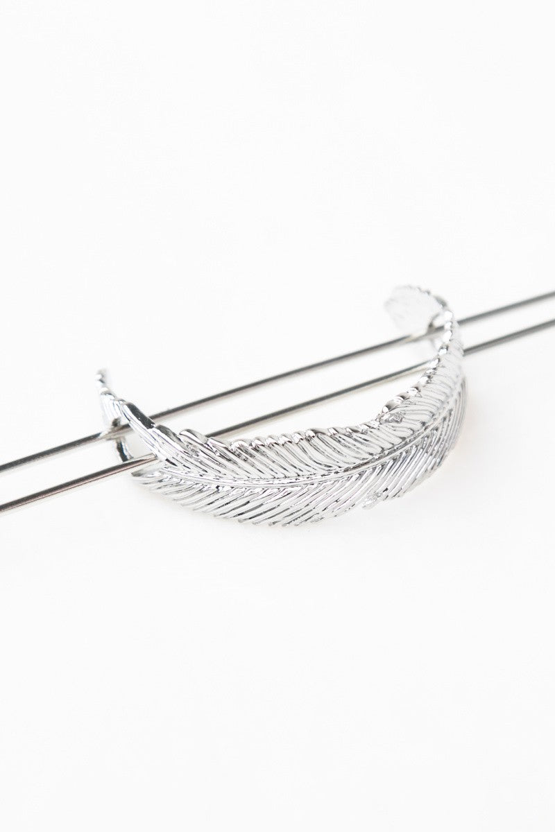 Feather Bun Cuff Hair Pin