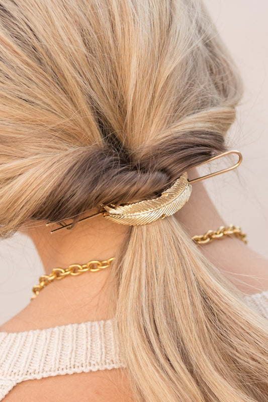 Feather Bun Cuff Hair Pin