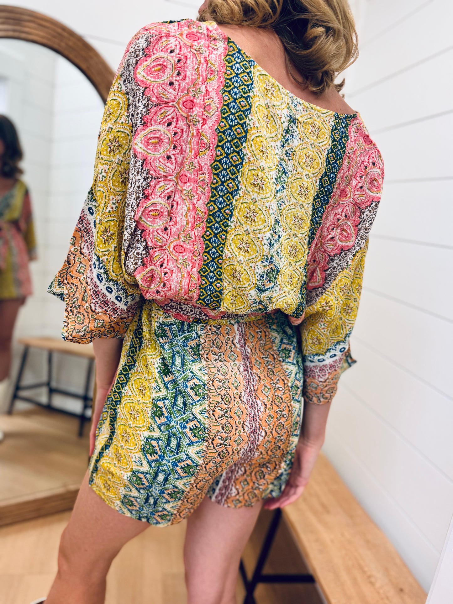 Boho Front Wrap Romper