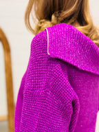 Half Zip High Collard Pullover Sweater