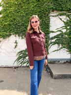 Chocolate Vintage Washed Jacket - Risen