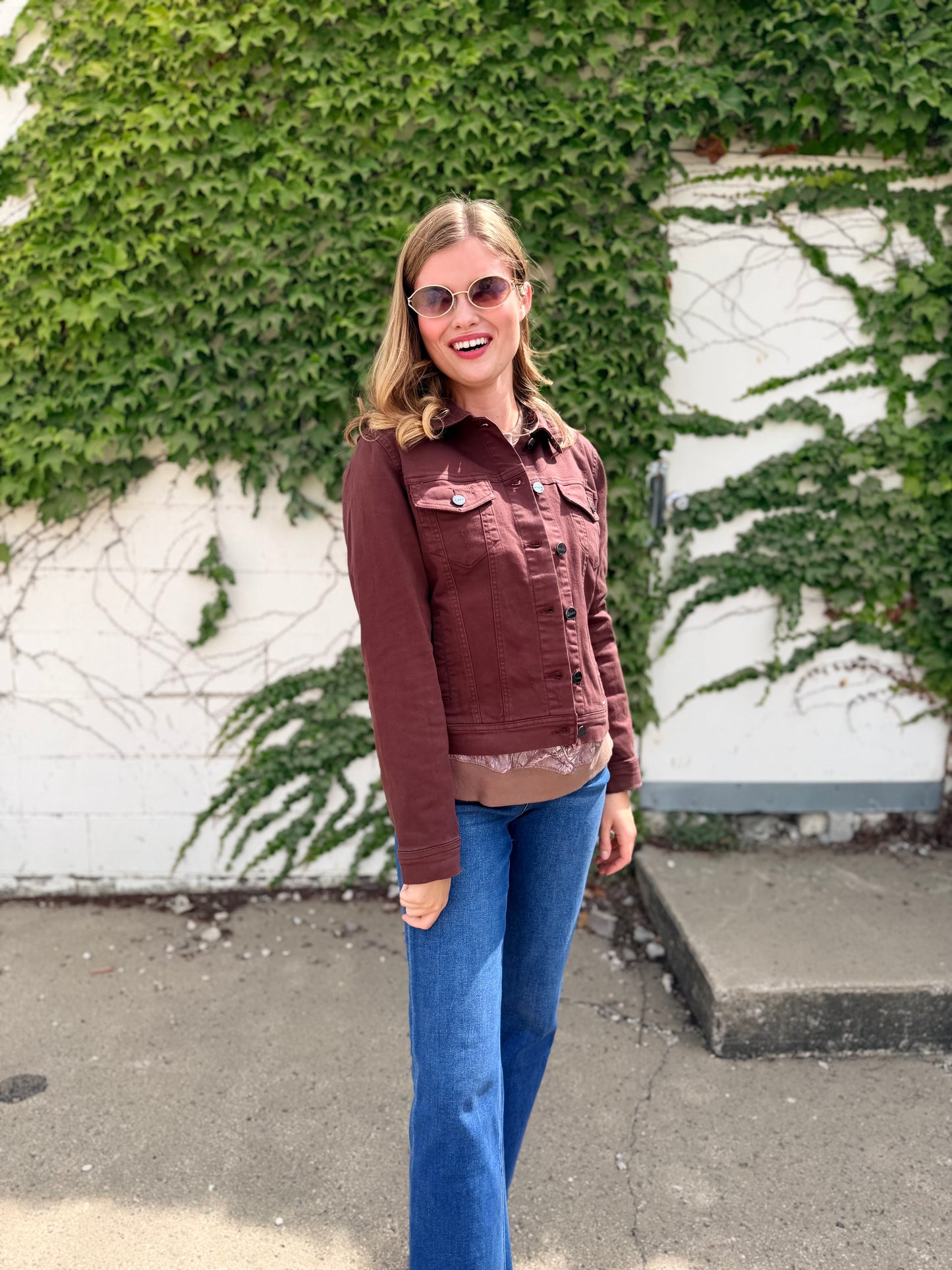 Chocolate Vintage Washed Jacket - Risen