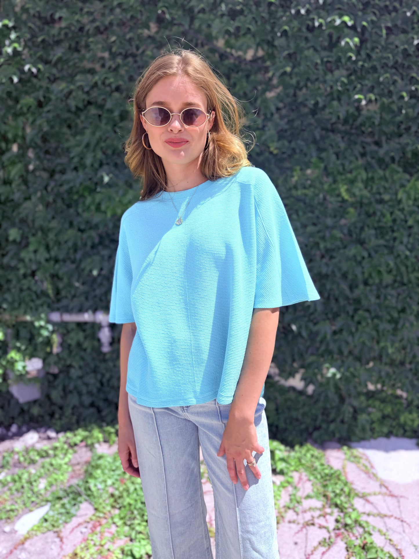Vintage Washed Relaxed Fit Tee - Mint