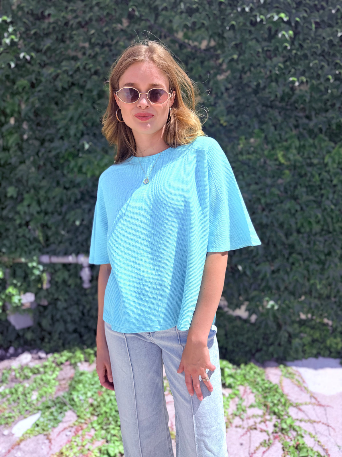Vintage Washed Relaxed Fit Tee - Mint